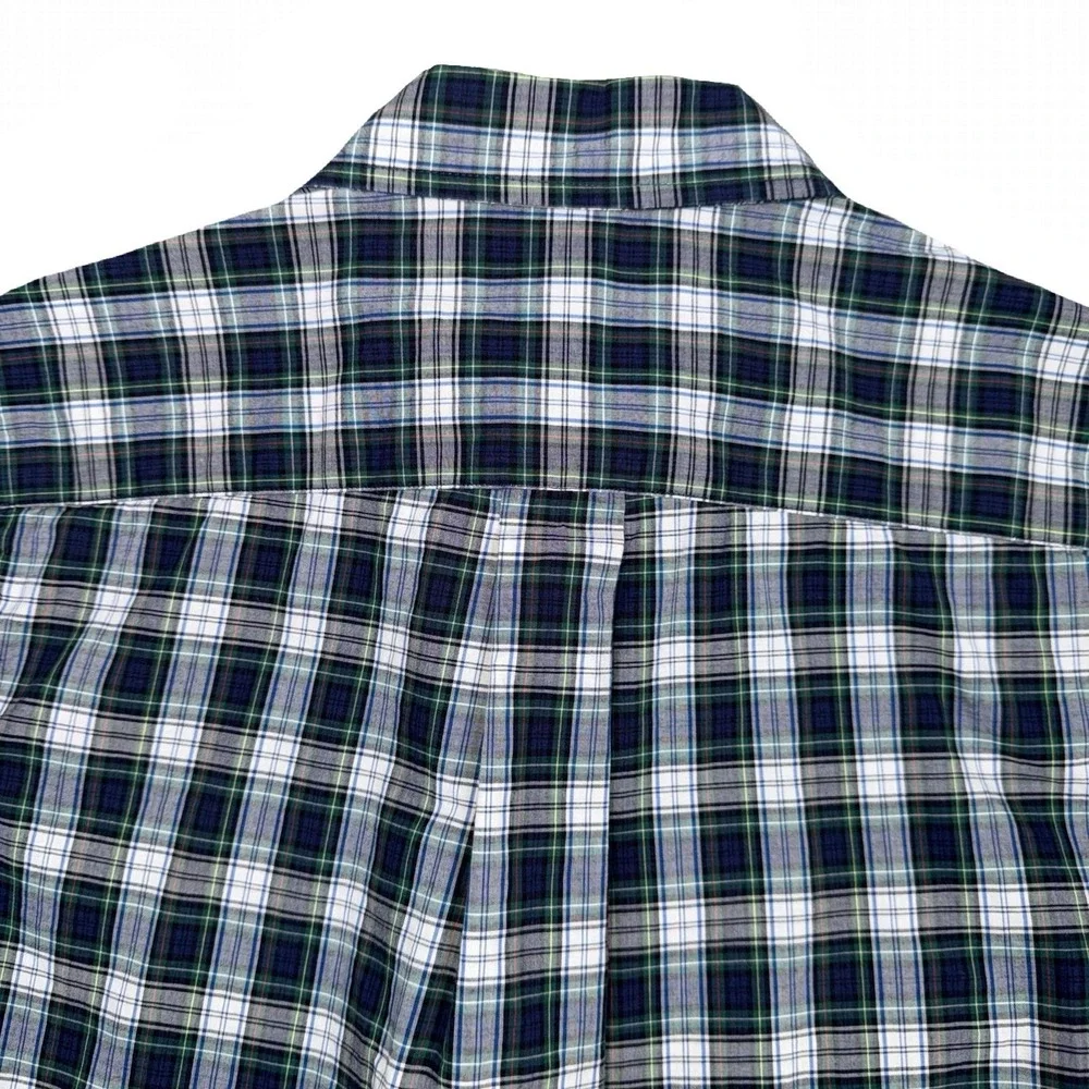 Lot Of 2 Ralph Lauren Boys‎ Large 14-16 Button-Down Plaid Red Blue Shirts Pony